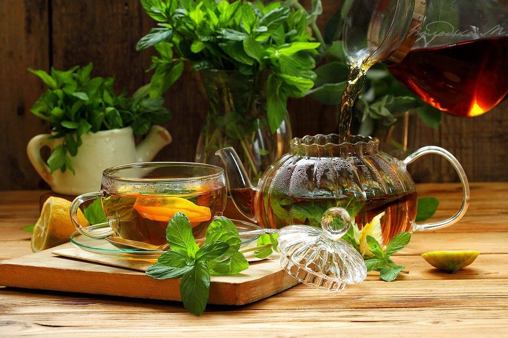 Чай с мятой и лимоном
