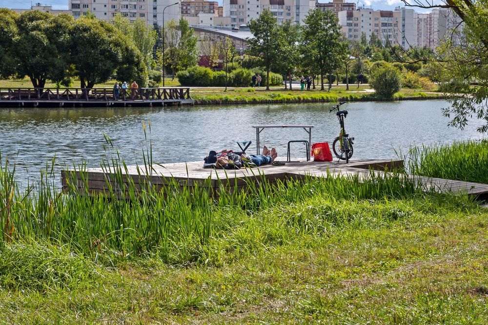 В городском осеннем парке