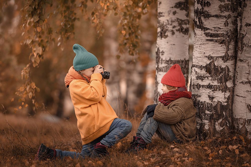 Осенняя фотопрогулка Агаты и Ульяны