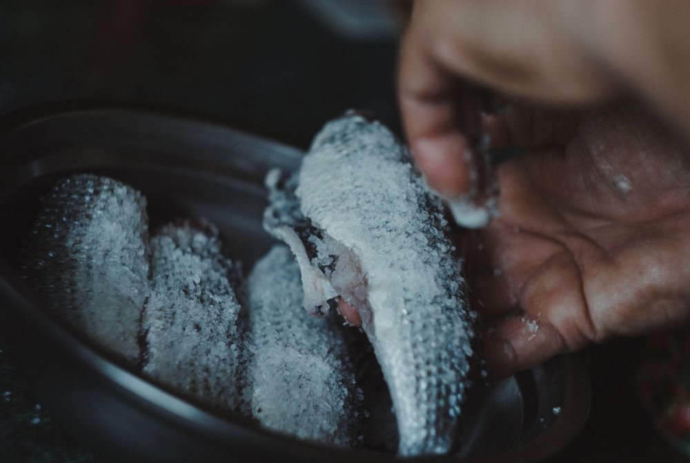 Сегодня жарили кефаль.