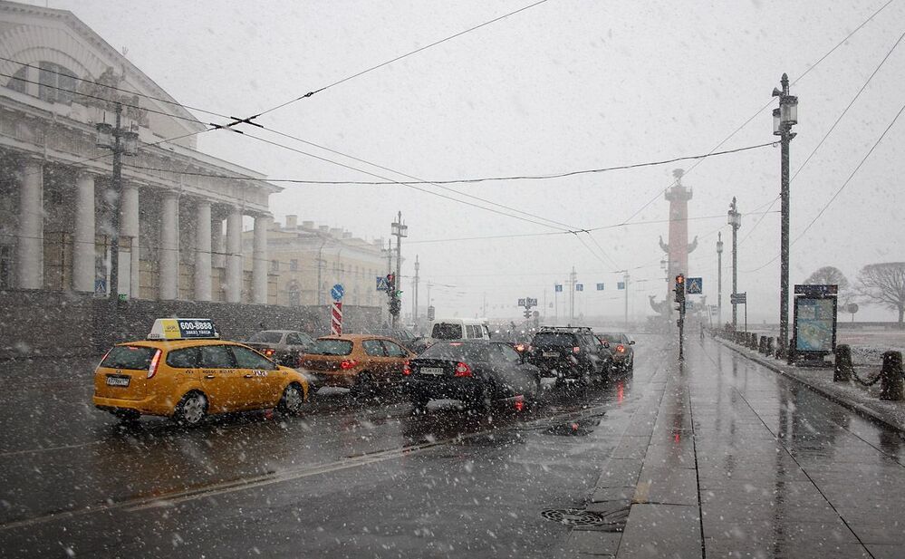 снегопад в апреле