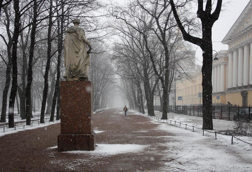 снегопад в апреле