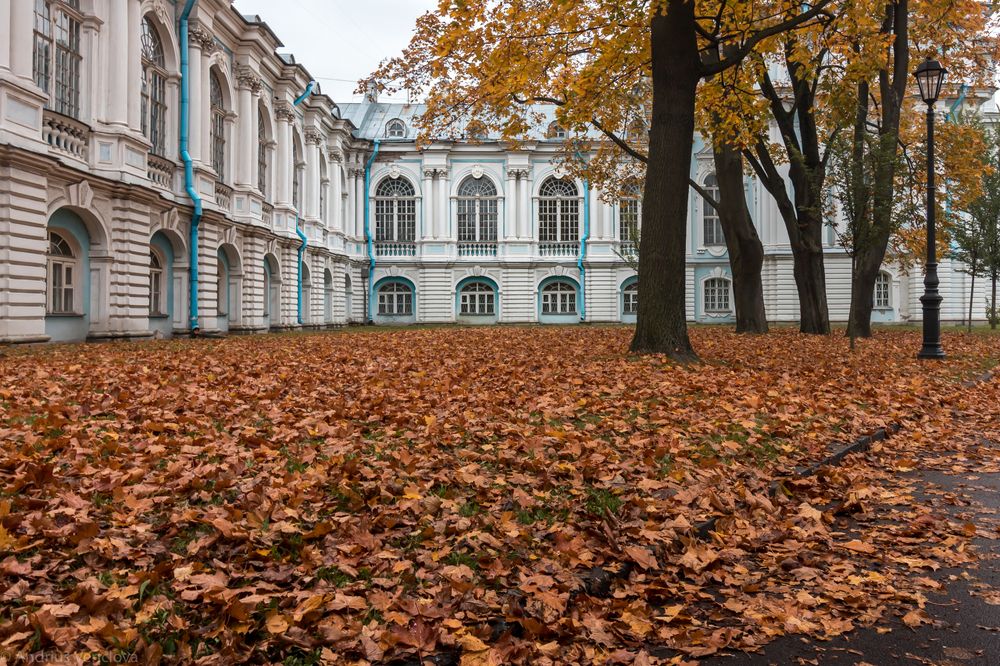 Смольный собор осенью
