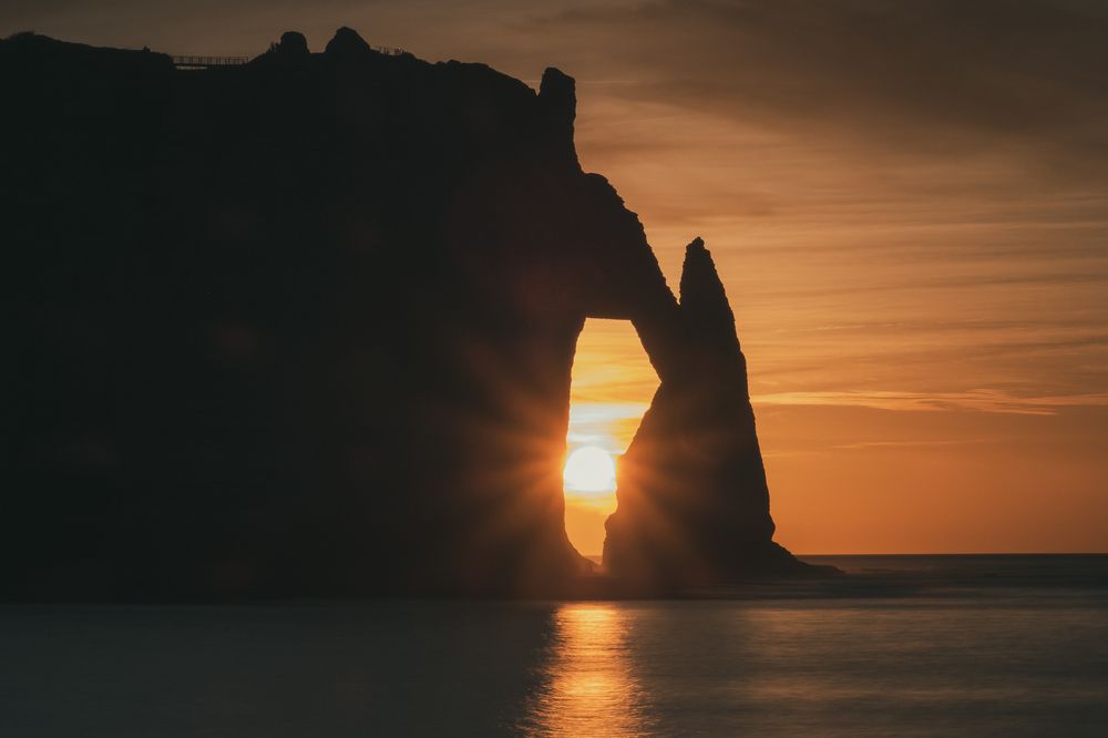 Sunset in Etretat