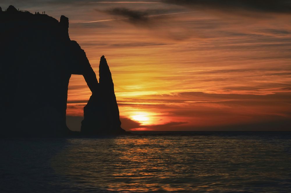 Sunset in Etretat