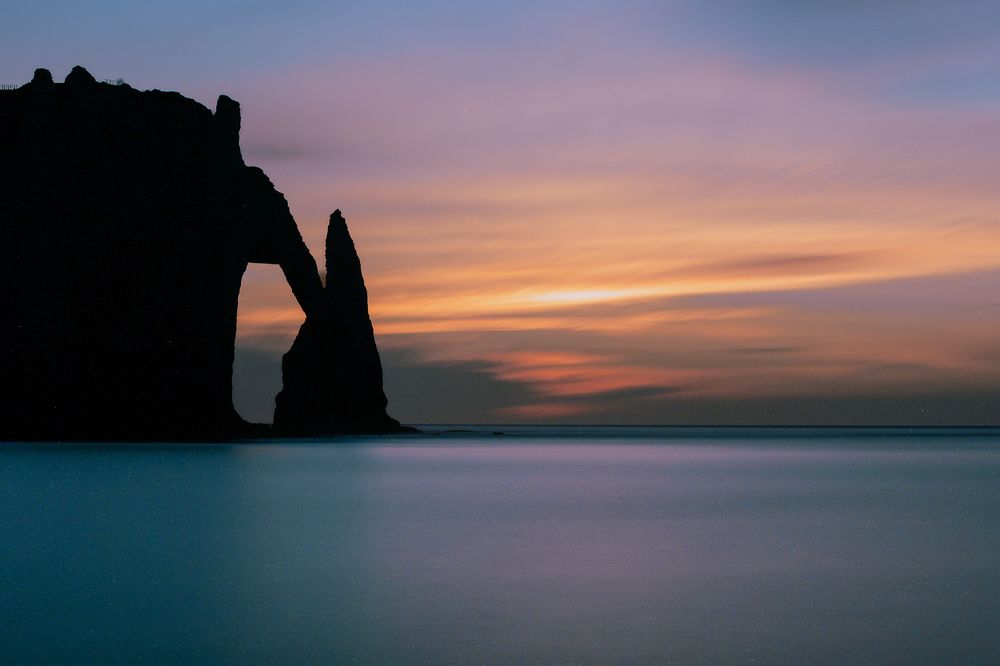 Sunset in Etretat