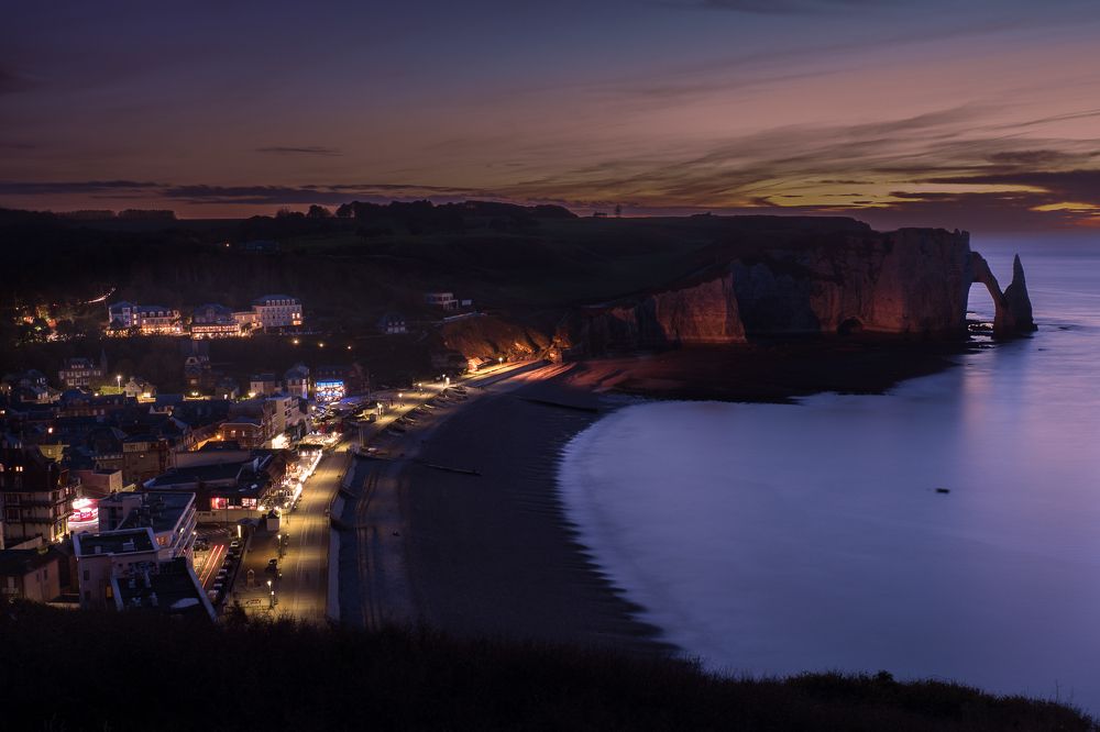 Sunset in Etretat