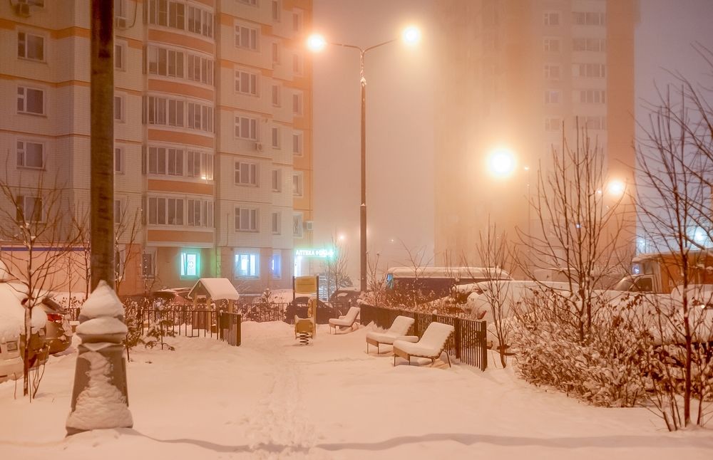 Снежное утро