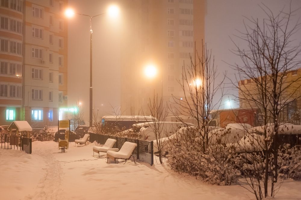 Снежное утро