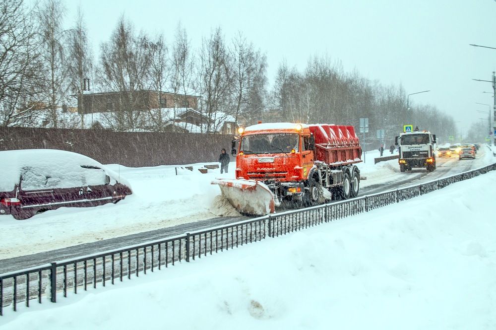 Город в снегу