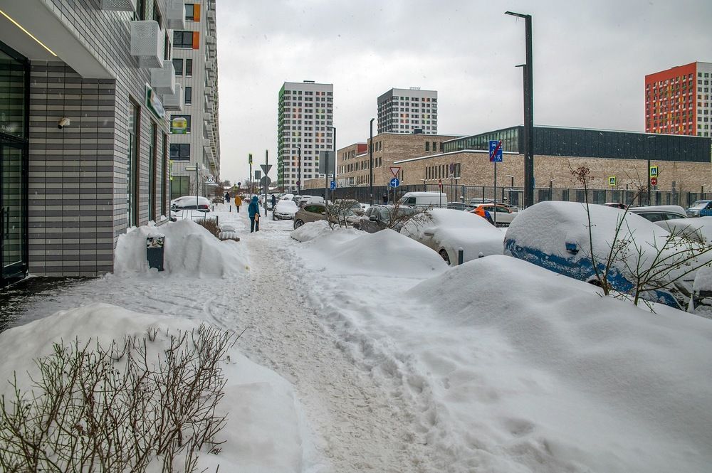 Город в снегу