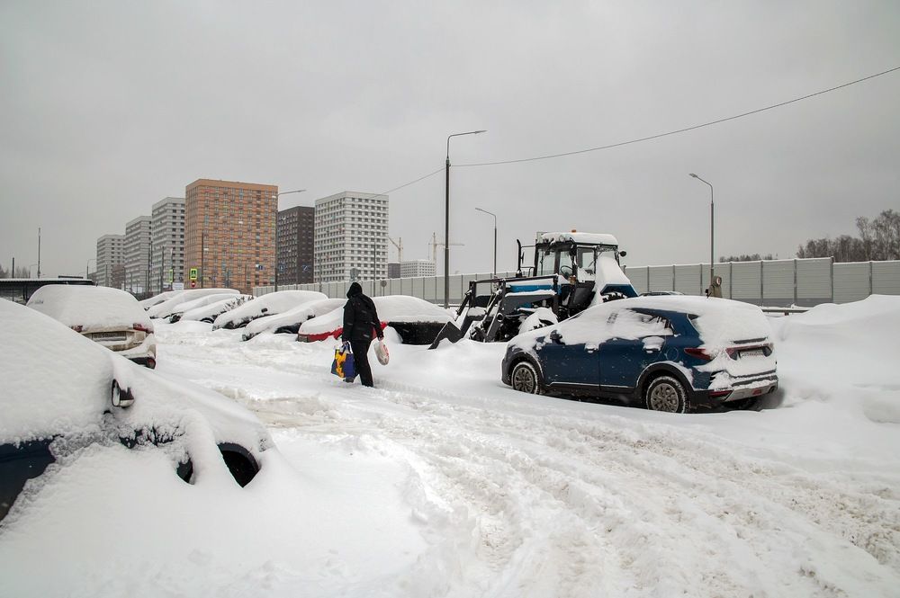 Город в снегу