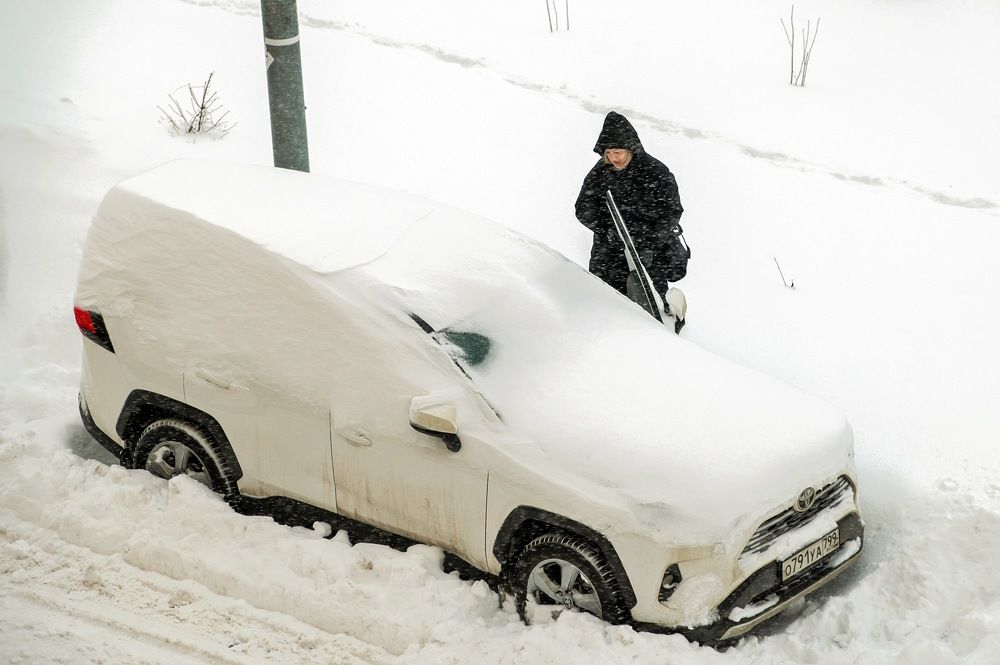 Город в снегу