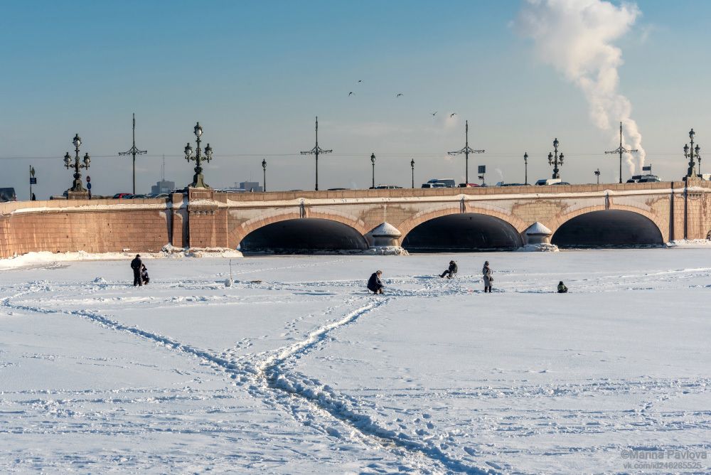 Река Нева. Троицкий мост. Санкт-Петербург