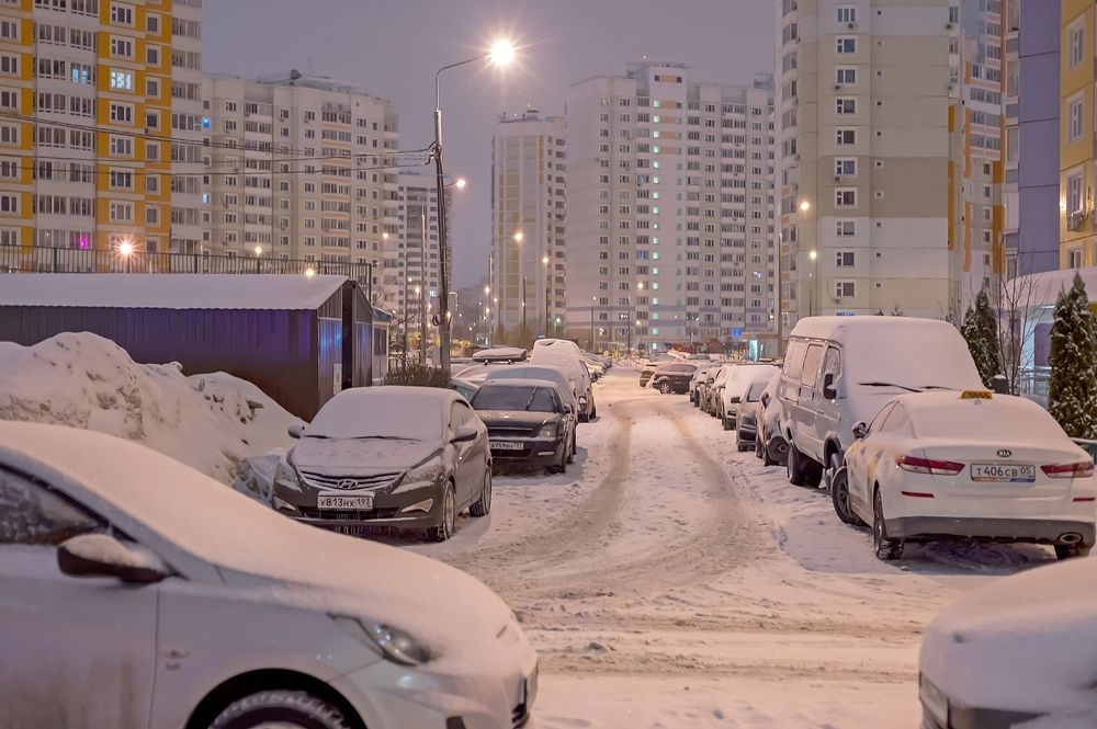 После ночного снегопада