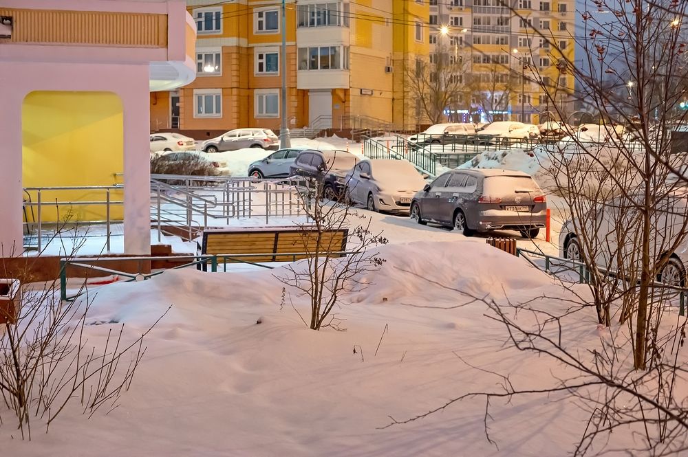 После ночного снегопада