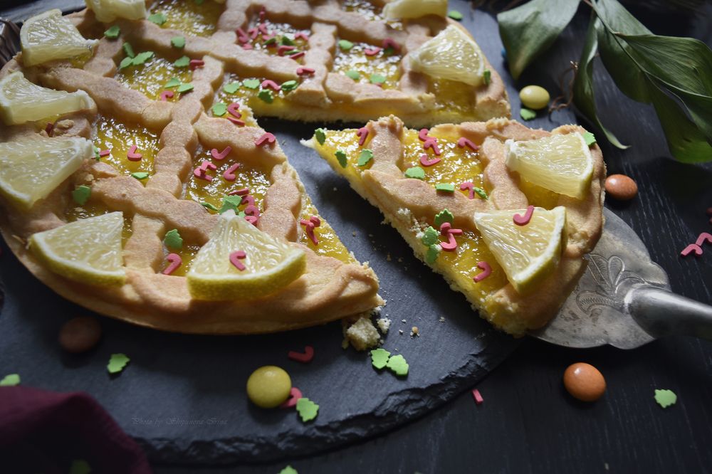Пирог с лимонной начинкой