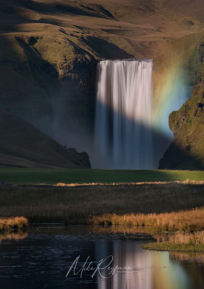 Skogafoss and rainbow, South Coast, Skogar, Iceland