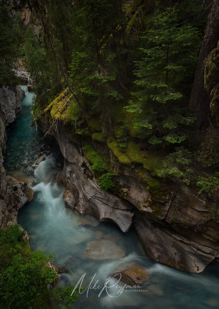 Cascades of Johnston Creek. Johnston Canyon, Banff National Park, Alberta, Canada