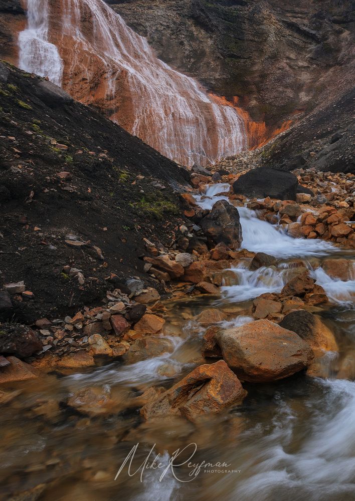 Raudfossar (Red Waterfall). Fjallabak nature reserve, Iceland
