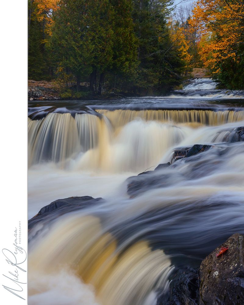 Upper Cascades of Bond Falls, Ontonagon River, Upper Peninsula, Michigan, USA