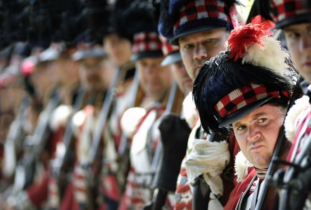 Each year in June the famous "Battle of Waterloo" where Napoleon was defeated is replayed. Thousands of people from all over Europe and from Russia come to take part in this battle. They wear splendid uniforms, sleep on straw in old tents, fire with old guns and ride across the batllefield on their horses.  It is a great spectacle!