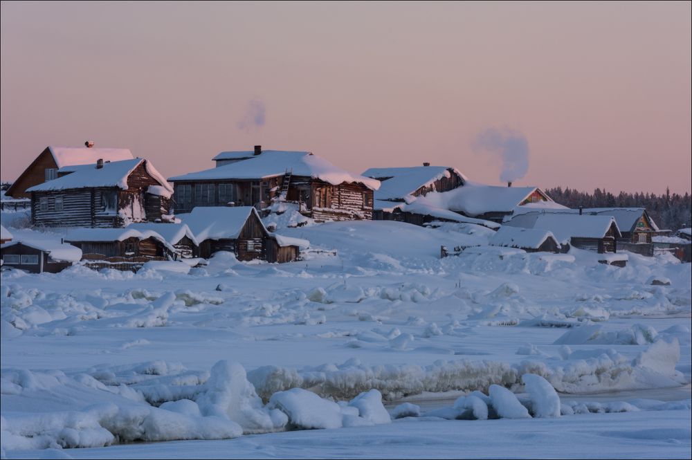 Сумерки в старой Ковде.