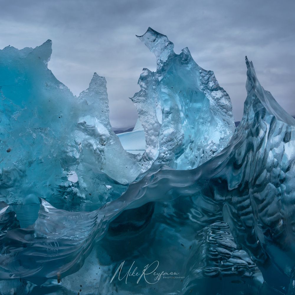 Ice Studies 1-6. Scoresby Sund, Greenland.