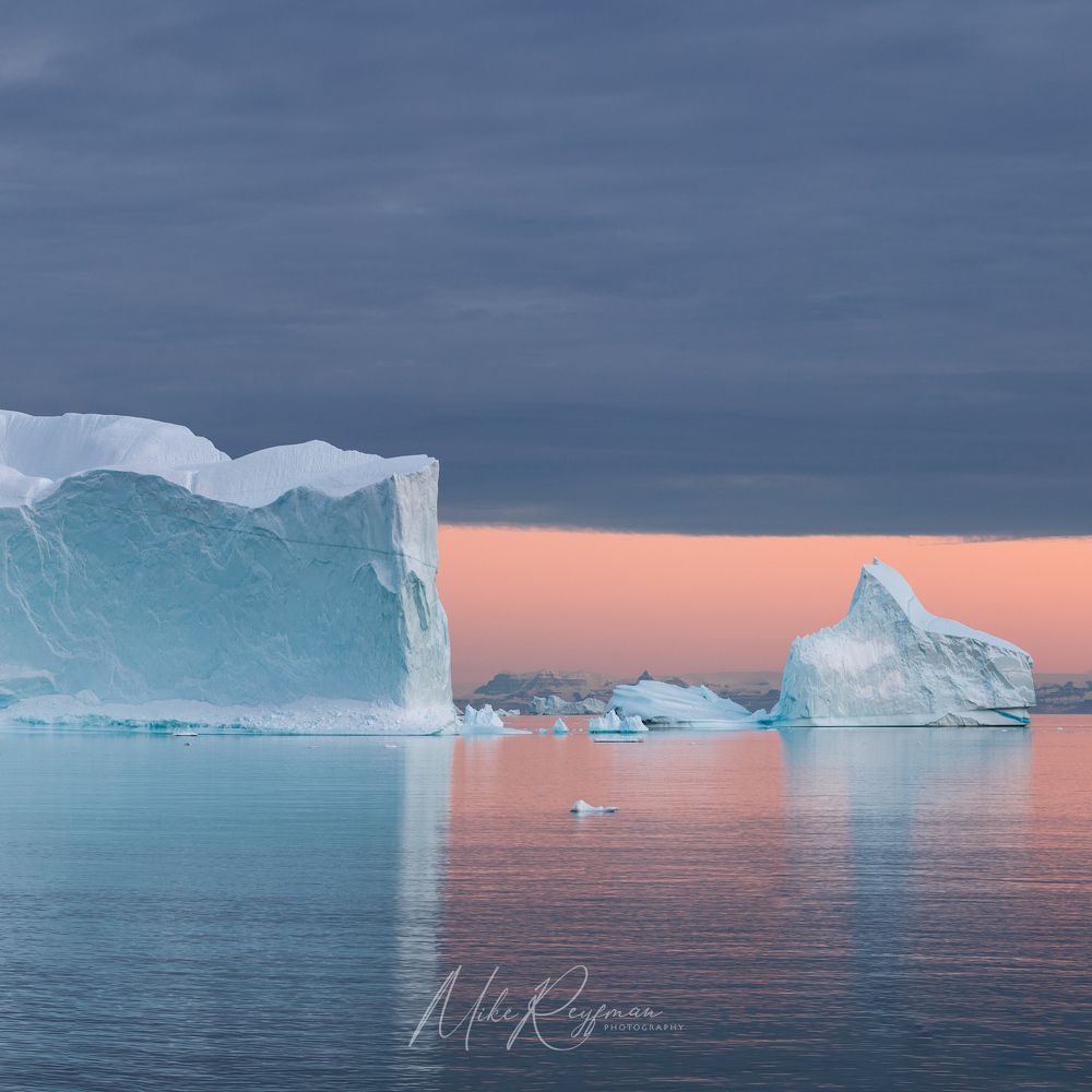 Ice Studies 1-6. Scoresby Sund, Greenland.