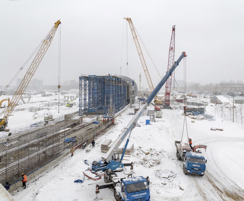 Стройка наземного метро в Новой Москве