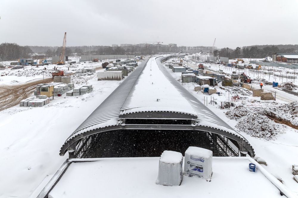 Стройка наземного метро в Новой Москве