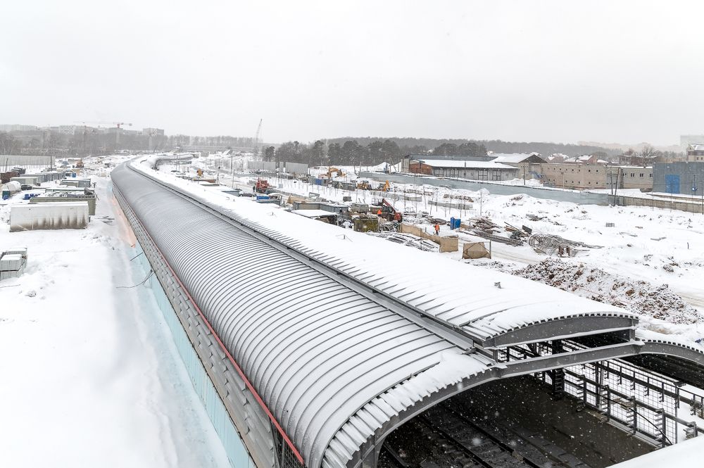 Стройка наземного метро в Новой Москве