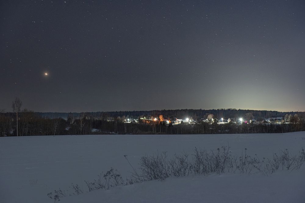 Звёздная ночь за городом