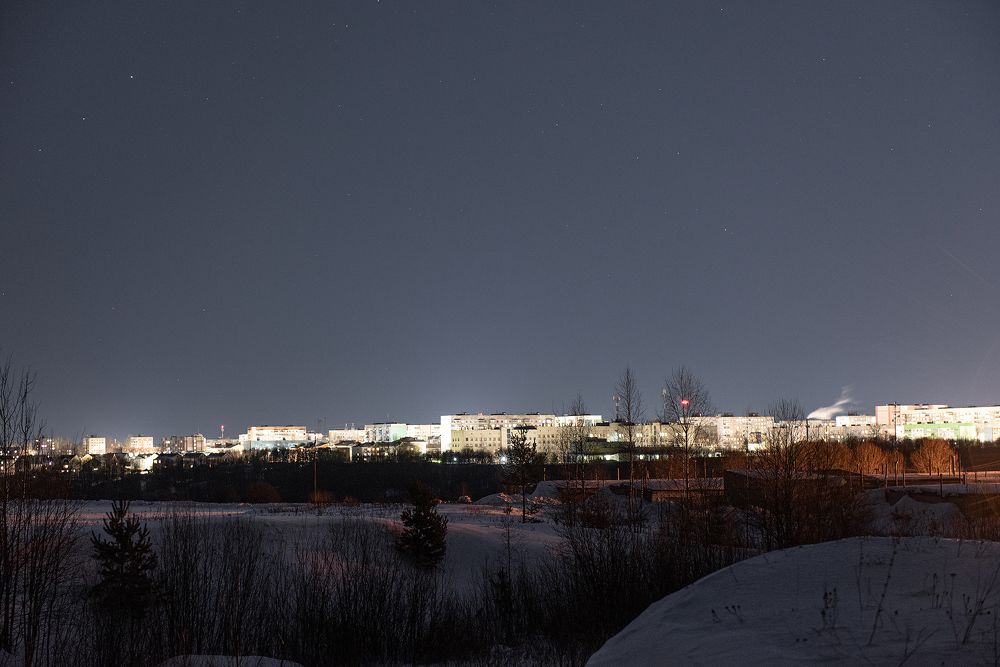 Звёздная ночь за городом