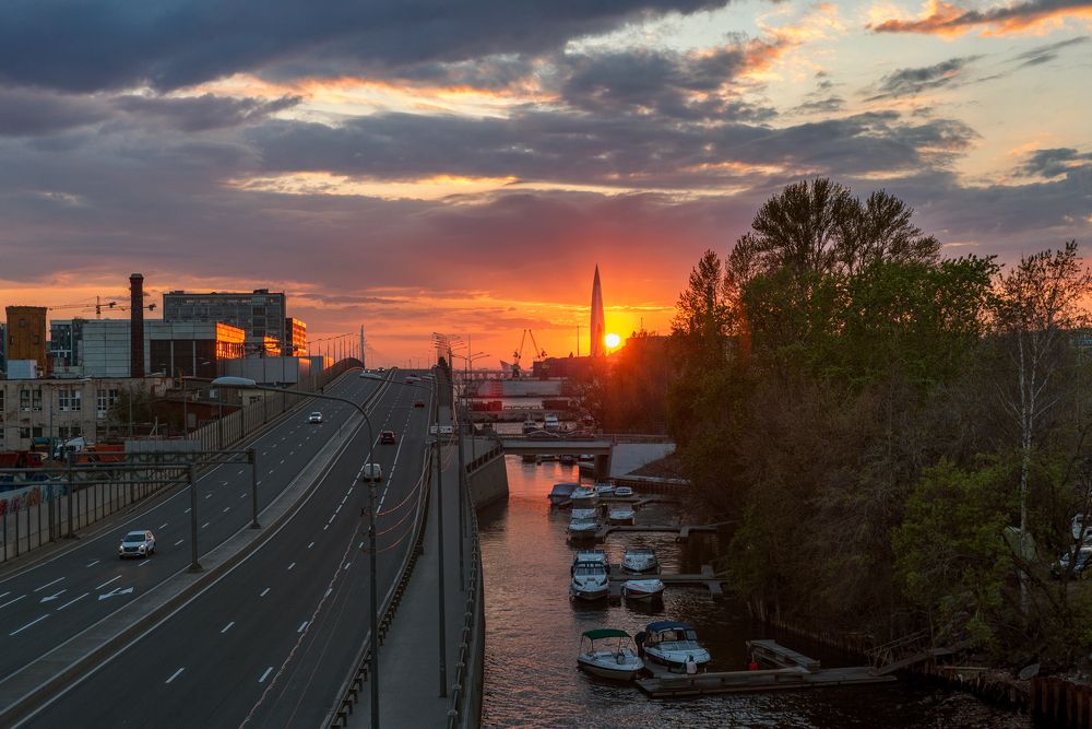 майский закат с моста Бетанкура...