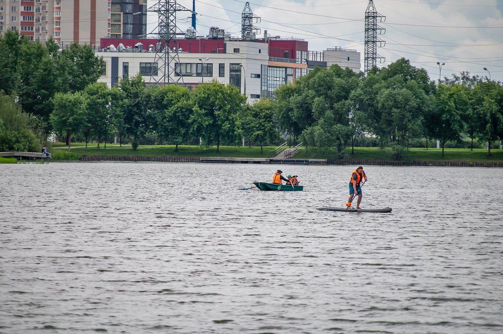 На городском пруду