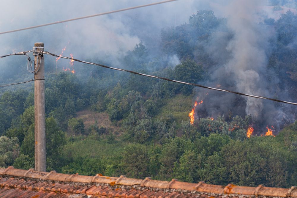 Fire in Chieti (Italy)