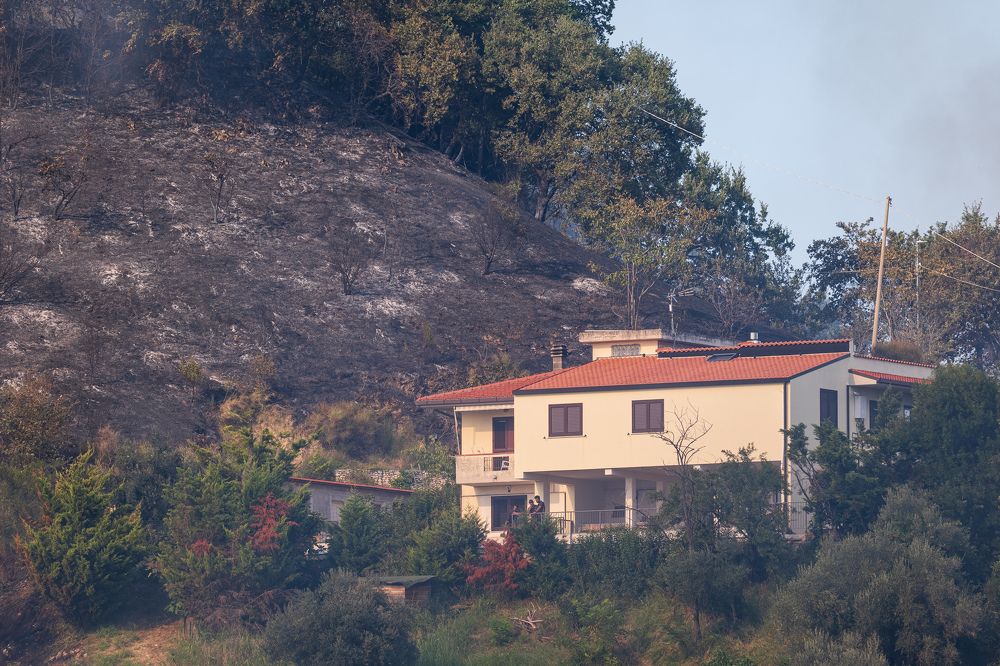 Fire in Chieti (Italy)