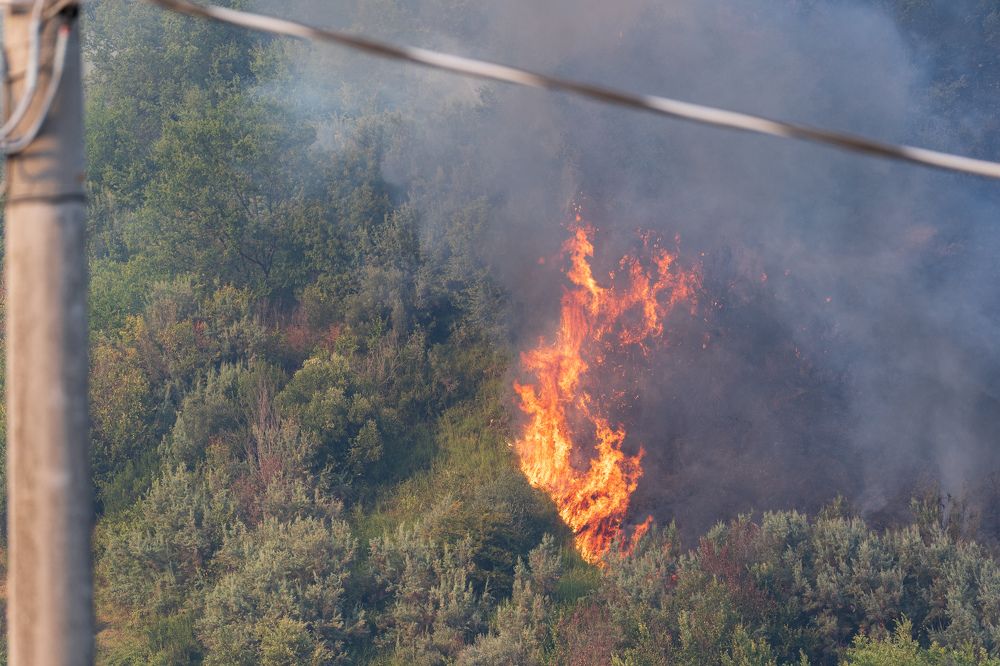 Fire in Chieti (Italy)
