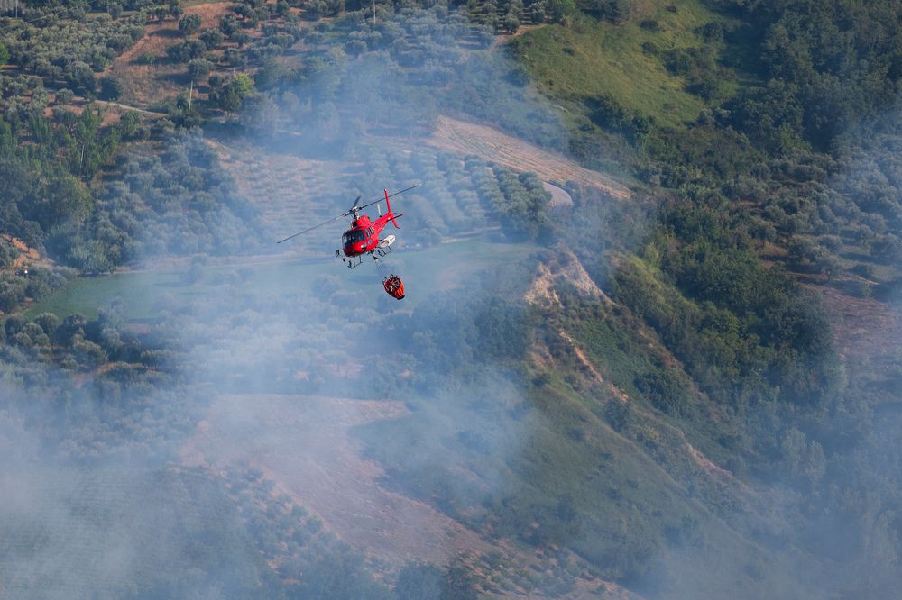Fire in Chieti (Italy)