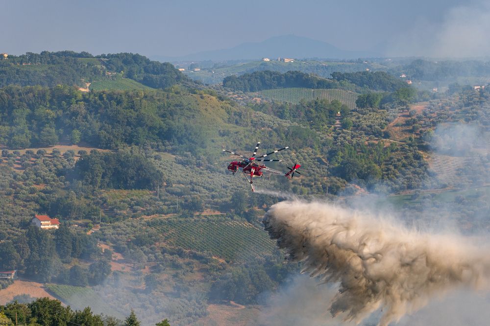 Fire in Chieti (Italy)