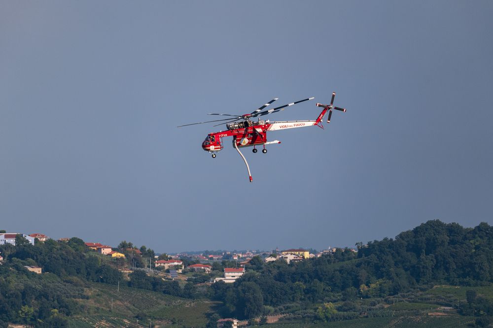 Fire in Chieti (Italy)