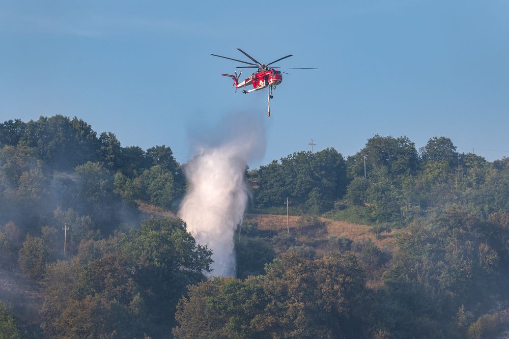 Fire in Chieti (Italy)