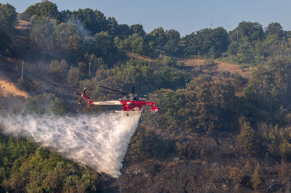 Fire in Chieti (Italy)