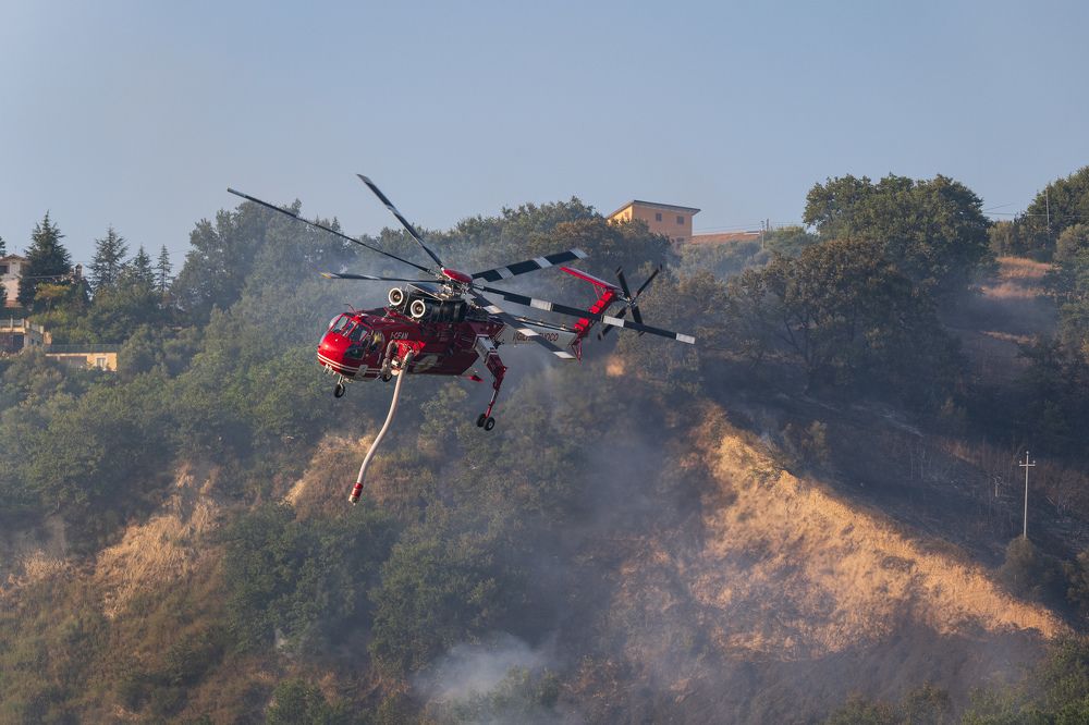 Fire in Chieti (Italy)