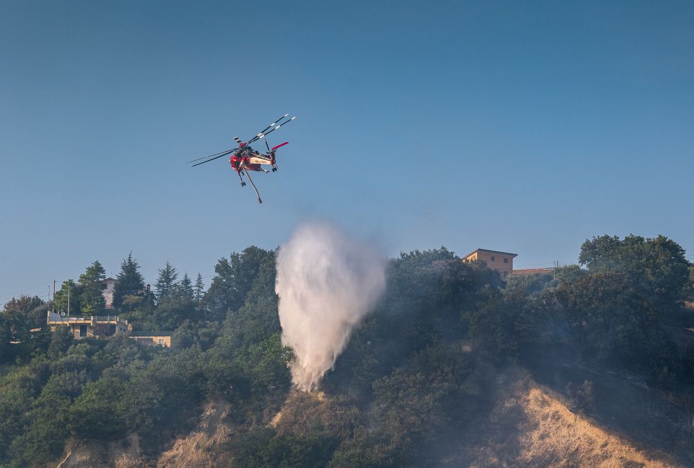 Fire in Chieti (Italy)