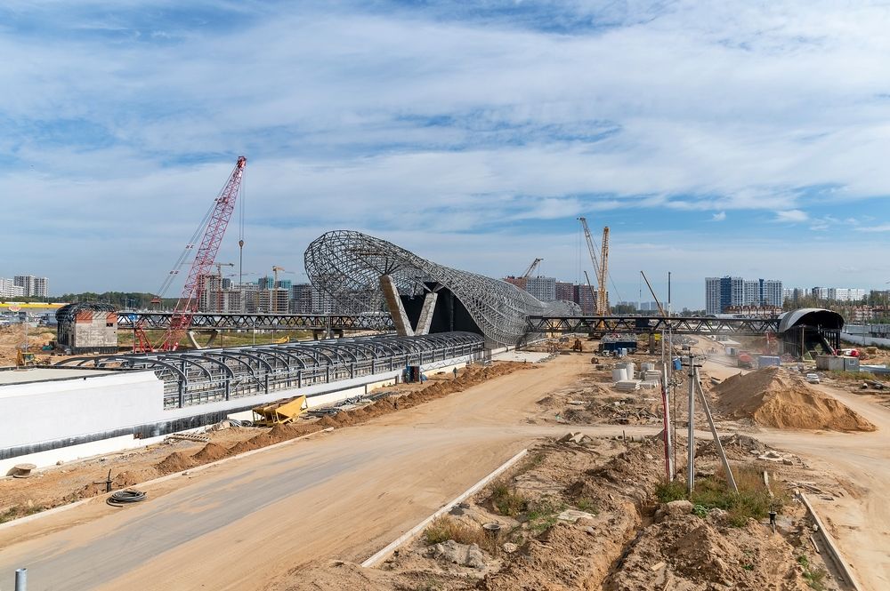 Строительство станции метро  "Потапово" в Новой Москве