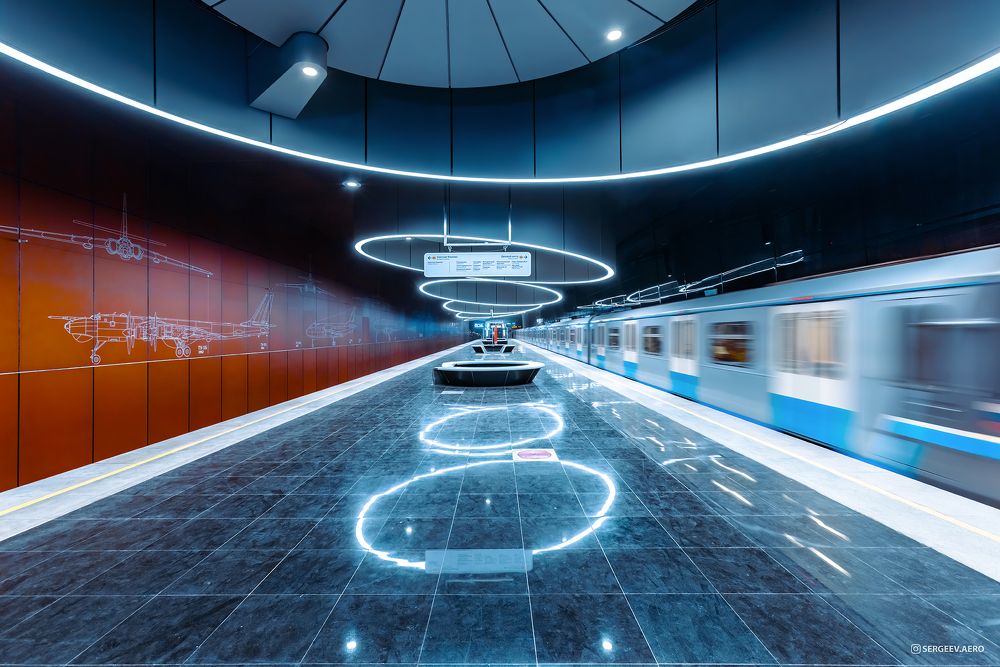 "Авиационная" станция московского метро | "Aviation" station of the Moscow metro