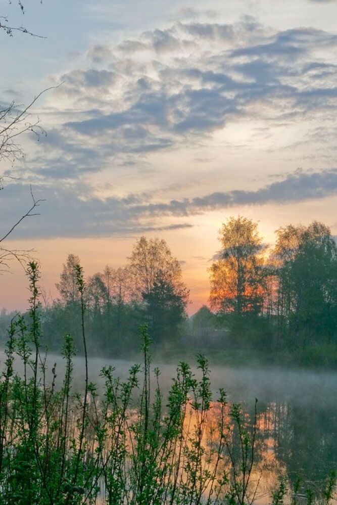утро
