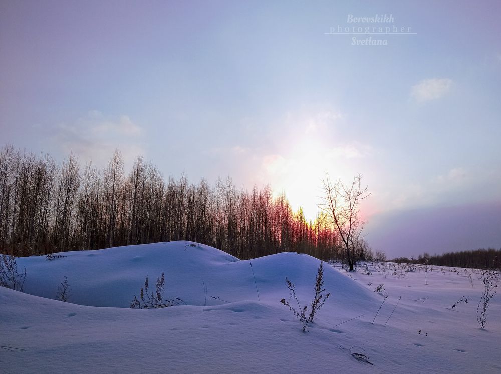 Западная Сибирь. Закат.